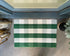 Green and White Buffalo Check Accent Rug