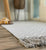 Rug - Grey And White Geometric Accent Rug