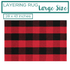 Large Red and Black Plaid Accent Rug