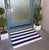 Rug - Navy Blue Striped Accent Rug