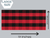Rug - Red And Black Plaid Accent Rug, Large Size 24x51 Inches