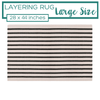 Rug - Striped Doormat Layering Rug